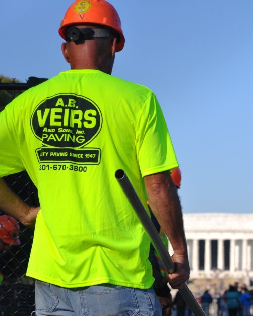 Asphalt Worker at the World War II Memorial