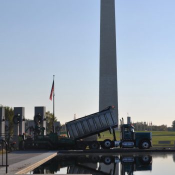 Paving by the Washington Monument