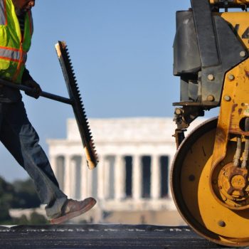 Paving at the World War II Memorial