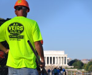 Asphalt Worker at the World War II Memorial