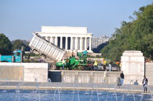 Paving at the World War II Memorial